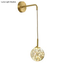 GobekUsa Modern LED Gold Wall Sconce with Geometric Glass Shade