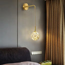GobekUsa Modern LED Gold Wall Sconce with Geometric Glass Shade