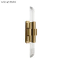 GobekUsa Modern Gold Wall Mount Lamp with Prismatic Crystal Shade for Bedroom