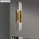 GobekUsa Modern Gold Wall Mount Lamp with Prismatic Crystal Shade for Bedroom