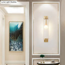 GobekUsa Contemporary LED Crystal Wall Light Fixture for Living Room with Clear Cylinder Pipes