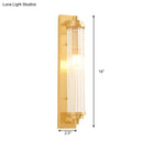 GobekUsa Contemporary LED Crystal Wall Light Fixture for Living Room with Clear Cylinder Pipes
