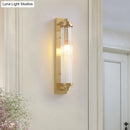 GobekUsa Contemporary LED Crystal Wall Light Fixture for Living Room with Clear Cylinder Pipes