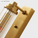 GobekUsa Contemporary LED Crystal Wall Light Fixture for Living Room with Clear Cylinder Pipes