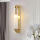 GobekUsa Contemporary LED Crystal Wall Light Fixture for Living Room with Clear Cylinder Pipes