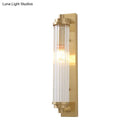 GobekUsa Contemporary LED Crystal Wall Light Fixture for Living Room with Clear Cylinder Pipes
