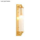GobekUsa Contemporary LED Crystal Wall Light Fixture for Living Room with Clear Cylinder Pipes