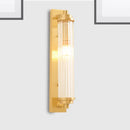 GobekUsa Contemporary LED Crystal Wall Light Fixture for Living Room with Clear Cylinder Pipes