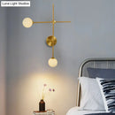 GobekUsa Modern Gold Wall Sconce with Closed Glass and 2 Lights