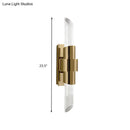 GobekUsa Modern Gold Wall Mount Lamp with Prismatic Crystal Shade for Bedroom