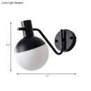 GobekUsa Modern Gold Wall Mount Sconce Light with Global Milk Glass Shade - 1 Light for Living Room