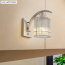 GobekUsa Modern Gold Wall Mounted Lamp with Clear Crystal Shade- 1 Head Cylindrical Design