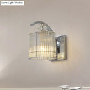 GobekUsa Modern Gold Wall Mounted Lamp with Clear Crystal Shade- 1 Head Cylindrical Design