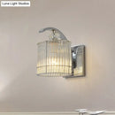 GobekUsa Modern Gold Wall Mounted Lamp with Clear Crystal Shade- 1 Head Cylindrical Design