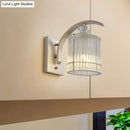 GobekUsa Modern Gold Wall Mounted Lamp with Clear Crystal Shade- 1 Head Cylindrical Design