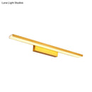 GobekUsa Modern Rectangle LED Vanity Light - Wall Mounted Aluminum Slim Fixture in Warm/White Light for Bathroom - 16.5"/24.5" Dia