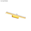 GobekUsa Modern Rectangle LED Vanity Light - Wall Mounted Aluminum Slim Fixture in Warm/White Light for Bathroom - 16.5"/24.5" Dia
