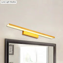 GobekUsa Modern Rectangle LED Vanity Light - Wall Mounted Aluminum Slim Fixture in Warm/White Light for Bathroom - 16.5"/24.5" Dia