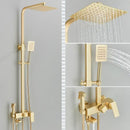 GobekUsa Gold Wall Mounted Bathroom Shower System Kit with 4-way Mixer