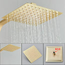 GobekUsa Gold Wall Mounted Bathroom Shower System Kit with 4-way Mixer