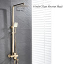 GobekUsa Gold Wall Mounted Bathroom Shower System Kit with 4-way Mixer