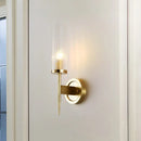 GobekUsa Modern Gold Corner Wall-Mount Lamp with Clear Glass: Cylinder Sconce Lighting