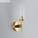 GobekUsa Modern Gold Corner Wall-Mount Lamp with Clear Glass: Cylinder Sconce Lighting