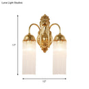 GobekUsa Modern Gold Wall Sconce Lamp with Clear Crystal & Metal Gooseneck Arm - Tubular Corridor Lighting