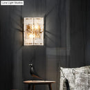 GobekUsa Modern Gold Wall Sconce Light with Clear Water Glass Shade - 2 Lights for Bedroom