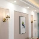 GobekUsa Modern Gold Finish Wall Sconce with Clear Crystal Pipe - Perfect for Hallway