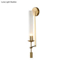GobekUsa Gold Wall Sconce with Clear Glass Shade for Modern Bathroom