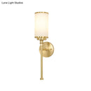 GobekUsa Modern Gold Wall Sconce with Milky Glass Shade - 1-Head Living Room Wall Mounted Lamp