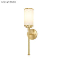 GobekUsa Modern Gold Wall Sconce with Milky Glass Shade - 1-Head Living Room Wall Mounted Lamp