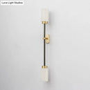 GobekUsa Modern Gold Wall Sconce with White Glass Shade - 2-Head Living Room Lamp