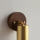 Modern gold walnut wall sconce with pull chain switch bedroom light by Decorbites