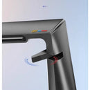 GobekUsa Gold Waterfall Basin Faucet: Gray Mixer Tap, Single Handle Hot and Cold Lavatory