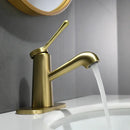GobekUsa Gold Waterfall Basin Faucet Mixer Tap Modern Single Hole Cold Hot Water
