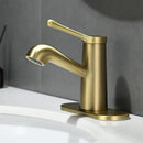 GobekUsa Gold Waterfall Basin Faucet Mixer Tap Modern Single Hole Cold Hot Water