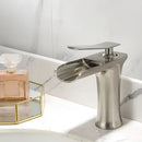 GobekUsa Gold Waterfall Bathroom Basin Faucet Mixer Tap Hot Cold White Sink