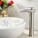 GobekUsa Gold Waterfall Bathroom Basin Faucet Mixer Tap Hot Cold White Sink