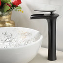 GobekUsa Gold Waterfall Bathroom Basin Faucet Mixer Tap Hot Cold White Sink