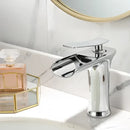 GobekUsa Gold Waterfall Bathroom Basin Faucet Mixer Tap Hot Cold White Sink