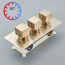 GobekUsa Gold Thermostatic Rain Waterfall Shower Faucet Set - Wall Mounted Shower System