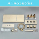 GobekUsa Gold Thermostatic Rain Waterfall Shower Faucet Set - Wall Mounted Shower System