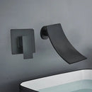 GobekUsa Gold Waterfall Wall Mount Faucet for Bathroom Basin Mixer Tap