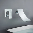 GobekUsa Gold Waterfall Wall Mount Faucet for Bathroom Basin Mixer Tap