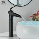 GobekUsa Gold Waterfall Wine Glass Basin Faucet - Single Lever Bathroom Mixer
