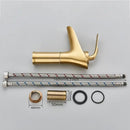 GobekUsa Gold Waterfall Wine Glass Basin Faucet - Single Lever Bathroom Mixer
