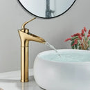 GobekUsa Gold Waterfall Wine Glass Basin Faucet - Single Lever Bathroom Mixer