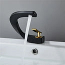 GobekUsa Gold White Bathroom Basin Faucet Cold Hot Water Mixer Sink Tap